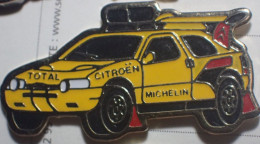 Pin's Citroen ZX Rallye Paris Dakar, Pneu Michelin, Total - Citroën