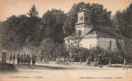 Chamoy * Route Et L'église Du Village * Passage D'un Régiment Militaire - Sonstige & Ohne Zuordnung