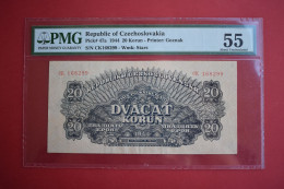 Banknotes Czechoslovakia  20 Korun 1944 PMG 55  Pick#47a - Czechoslovakia