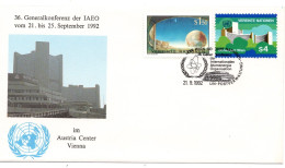 60390 - UNO Wien - 1992 - S4 Donaupark MiF A SoUmschlag SoStpl WIEN - 36.GENERALKONFERENZ DER IAEO - Atom