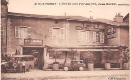 Le BOIS-d'OINGT (Rhône) - L'Hôtel Des Voyageurs, Jean Ogier - Autobus, Automobile - Voyagé 1934 (2 Scans) - Le Bois D'Oingt