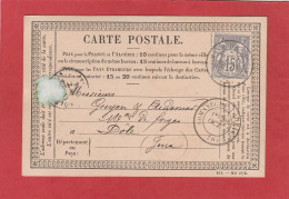 Carte Postale -Saône Et Loire - Romanêche - CàD Sur Type Sage 15C (Type I - N°66 YT) 1876 - Vorläufer