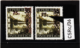 CSRc/06 ÖSTERREICH 1947 Michl 835 PLATTENFEHLER  AUFDRUCK Schwarz Statt Braun " Dickes G " ** Postfrisch SIEHE ABBILDUNG - Plaatfouten & Curiosa