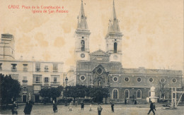 CADIZ  PLAZA DE LA CONSTITUCION  IGLESIA DE SAN ANTONIO           2 SCANS - Cádiz