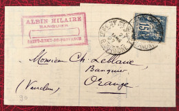 France N°90 Sur Lettre De Saint Remy De Provence 27.3.1897 Pour Orange - (B3185) - 1877-1920: Periodo Semi Moderno