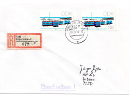 60415 - DDR - 1990 - 2@35Pfg Forschungsstation 'Georg Forster' A R-Bf ANGERMUENDE -> Luebben - Bases Antarctiques