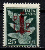 1944 - Italia - Servizi Privati - Alessandria 25 Cent. Posta Aerea Soprastampata    ------- - Ortsausgaben/Autonome A.