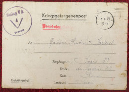 Allemagne WW2 - Kriegsgefangenenpost 6.4.1943 - (B3213) - Covers & Documents