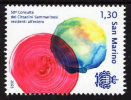 San Marino - 2023 - 50th Council Of Sammarinese Citizens Living Abroad - Mint Stamp - Ungebraucht