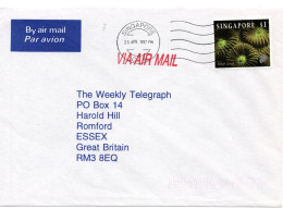 60429 - Singapur - 1997 - $1 Korallen EF A LpBf SINGAPORE -> Grossbritannien - Maritiem Leven