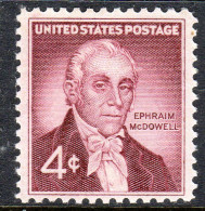 USA - 1959 McDOWELL 4c STAMP FINE LIGHTLY MOUNTED MINT MM * SG 1137 - Nuevos