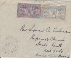 NOUVELLES HEBRIDES - 1935 - ENVELOPPE De PORT-VILA => NEW YORK (USA) - Cartas & Documentos