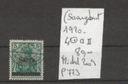 TIMBRE D ALLEMAGNE SAARGEBIET VARIETE A II 1920 ° Nr  4 ° A II COTE 80 .00 €  € - Used