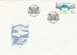 Slovaquie 2001 FDC Emission Commune Hongrie Pont Slovakia Joint Issue Hungary FDC Maria Valeria Bridge - Joint Issues