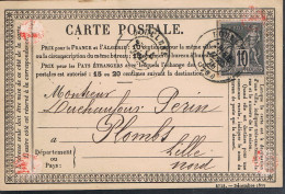 FRANCE : Carte Précurseur Datée Du 15/7/1878 à DOULLENS (Somme) - PRIX FIXE - - Cartoline Precursori