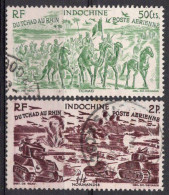 INDOCHINE Poste Aérienne N°40 & 43 Oblitérés TB Cote : 2€75 - Luchtpost