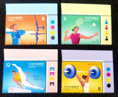 Taiwan Sports 2020 Archery Badminton Gymnastic Games Sport (stamp Color) MNH - Nuovi