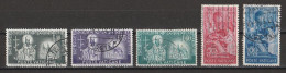 Vatican 1955 : Timbres Yvert & Tellier N° 210 - 211 - 212 - 213 Et 214 Oblitérés. - Usati