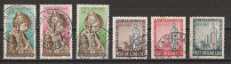 Vatican 1955 : Timbres Yvert & Tellier N° 215 - 216 - 217 - 218 - 219 Et 220 Oblitérés. - Oblitérés