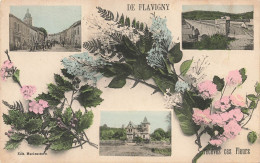 Flavigny * Souvenir De La Commune * Recevez Ces Fleurs * Cpa 3 Vues - Andere & Zonder Classificatie