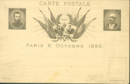 Entier Carte Postale Pax Paris 6 10 1896 Bellavoine A.M Inv Visite Président Loubet & Tsar Nicolas II - Standard Postcards & Stamped On Demand (before 1995)