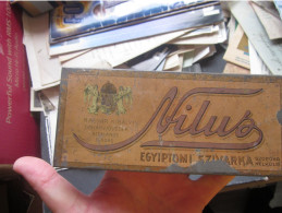Old Tin Box Nilus Egyiptomi Szivarka  Magyar Kiralyi Dohanyjovedek Altalanos Eladasa - Empty Tobacco Boxes