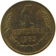 RUSSIA 1 KOPEK 1963 #s066 0811 - Rusland