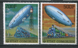 25762 Comores PA121/2** Histoire Des Communications : Dirigeable Marine U.S.A 1930, Hindenburg 1933   1977  TB - Comores (1975-...)