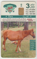 JORDAN - Horse, CN: Orange Control Number Vertical At The Left, Tirage 100.000, 07/00, Used - Jordania