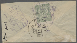 Cover/on Piece Afghanistan: 1909, Cover Franked On Reverse With Single 1909 1a Blue (SG 166) Ti - Afganistán