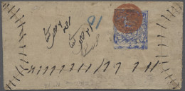 Cover Jammu & Kashmir: 1866, 1/2A Ultramarine On Small Domestic Cover Tied By Attracti - Jummo & Cachemire
