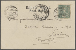 PPC Macao: 1903, Jul 31, Ppc (panoramic View) To Lisbon With 2 A. As Single Franking - Autres & Non Classés