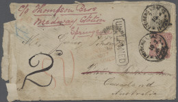 Cover Queensland: 1876, Incoming Mail, Letter From Freiberg, Germany Bearing 10 Plus 5 - Lettres & Documents