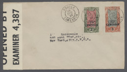 Cover Cameroon: 1925, 25.12., Brief Aus DUALA In Die USA, Mit Aufdruckprovisorien 25c - Cameroon (1960-...)