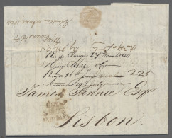 Cover Brazil -  Pre Adhesives  / Stampless Covers: 1824, EL From Rio De Janeiro To Lis - Préphilatélie