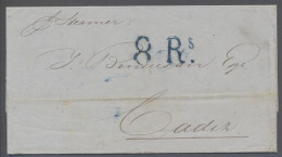 Cover Brazil -  Pre Adhesives  / Stampless Covers: 1859, EL From Rio Grande To Cadiz, - Vorphilatelie