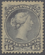 * Canada: 1867, Königin Victoria, 15 Cents Grauviolett, Gez. 12, Sehr Gut Zentrier - Unused Stamps