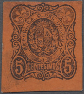 (*) Uruguay: 1876, Two Essays In The Design Of The German "Pfennige" Issue, Two Diff - Uruguay