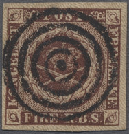 O/(*) Denmark: 1851ff., Wappenzeichnung, Davon Sechsmal Die 4 RBS.-Marke Von Unterschi - Used Stamps