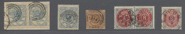 O Denmark: 1854-1927, Kleines Lot Aus 13 Marken, Teils Mit Sehr Klaren Stempeln, D - Used Stamps