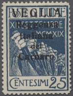 * Fiume: 1920, Freimarke Mit Großem Aufdruck Für Die Insel Veglia. 25 Centesimi Bl - Fiume