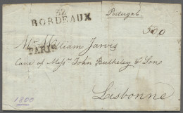 Cover France -  Pre Adhesives  / Stampless Covers: 1800, Brief Aus BORDEAUX N. Lissabo - 1801-1848: Precursors XIX