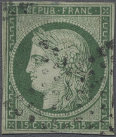 O France: 1849-50, Ceres Geschnitten, Dreizehn Stück Der 1. Freimarkenausgabe, Dab - Used Stamps