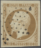 O France: 1852, Présidence, Louis Napoleon, 10 C. Gelbbraun, In Der Rechten Untere - Oblitérés