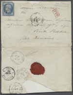 Cover Italy: 1865, 20c. Blau (fehlerhaft) Auf Brief An Einen Soldaten Der Franz. Armee - 1. ...-1850 Prefilatelia