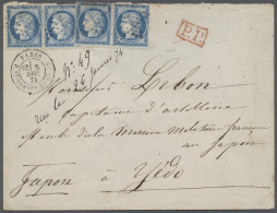 Cover France: 1873, Dec 5, Pre-UPU Time. Letter From Paris Bearing 25c. Céres X4 (= 1 - Briefe U. Dokumente