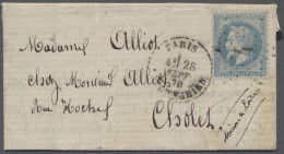 Cover France - Ballon Monté: BALLON MONTE, 1870, 28.9., Brief Mit 20c. Napoléon Nach C - 1960-.... Lettres & Documents