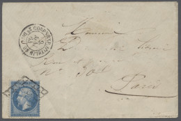 Cover France - Field Post: 1864, Französisches Expeditionskorps In Italien. Napoleon I - Timbres De Franchise Militaire