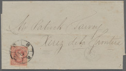 Cover Gibraltar: 1864, EL From Jerez De La Frontera Franked Spain 4c. Carmine Tied To - Gibilterra