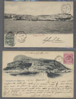 PPC Gibraltar - Specialities: 1901-1914, Four Postal Pictorial Cards (3x Franked On - Gibraltar